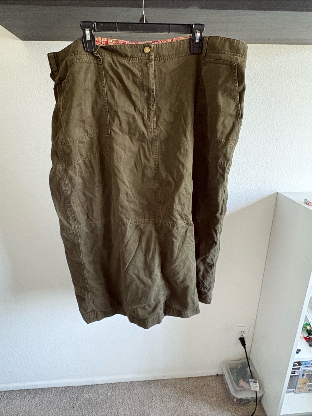 Ralph Lauren Olive Green Utility Midi Skirt